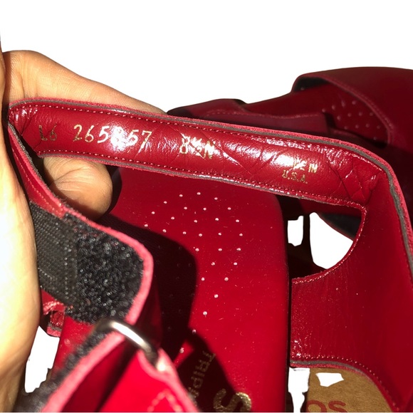 SAS Red Heeled Sandals Woman’s 8.5N - Picture 11 of 12